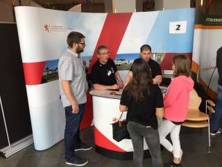 Messestand - Fit fir den Aarbechtsmaart